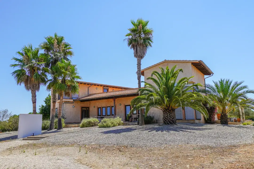 Finca Mia Limon near Algaida on Mallorca – holiday home for up to 10 people with pool and palm trees